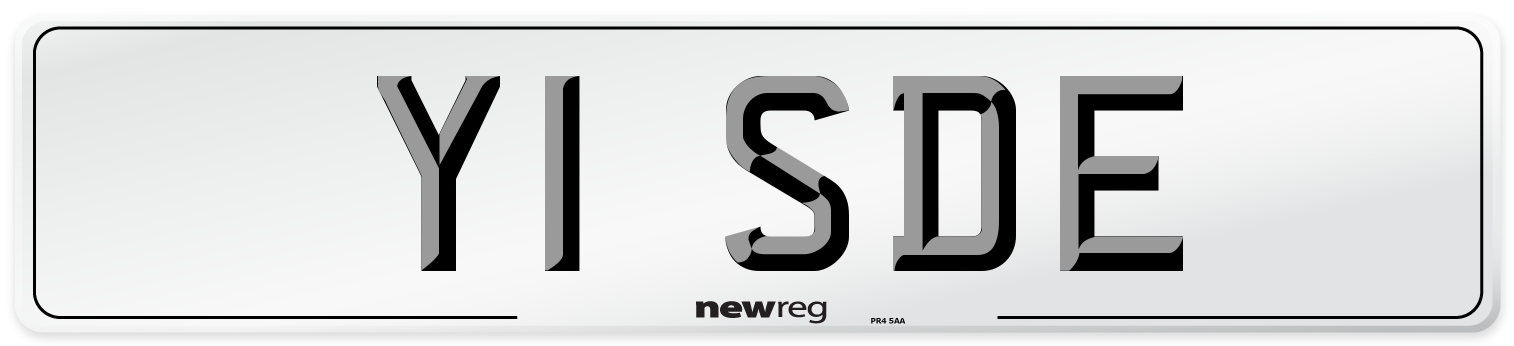 Y1 SDE Number Plate from New Reg